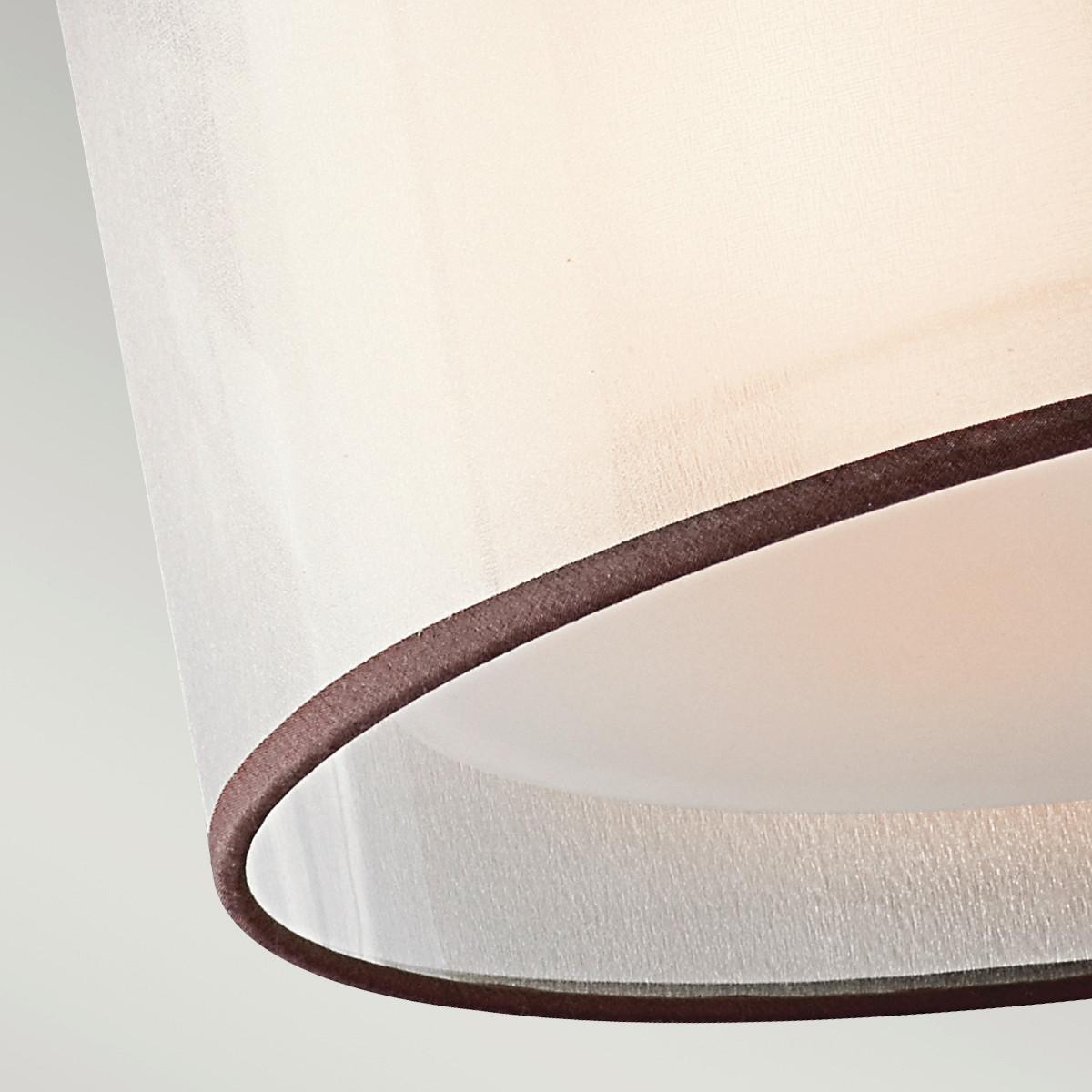 Deckenleuchte Kl-Lacey-Sf-Mb - Dunkelbraun/Bronzefarben, Natur, Glas/Textil (38.1/27.8cm) - Elstead Lighting