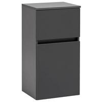 Unterschrank Kopenhagen B: 40 Cm Graphitfarben - Silberfarben/Graphitfarben, KONVENTIONELL, Holzwerkstoff (40/79/35cm) - Held
