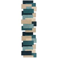 Wollteppich Petrol 230x60 Cm - Petrol, Basics, Textil (230/60cm)