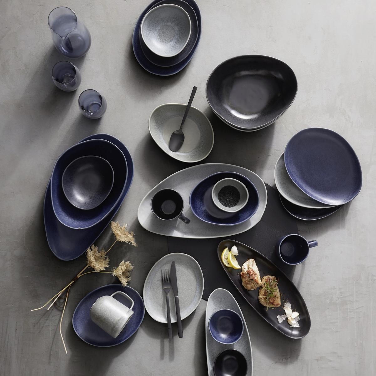Miska Gourmet, Ø: 16,5 cm - barvy grafitu, Moderní, keramika (16,5/14,5/5cm) - Premium Living