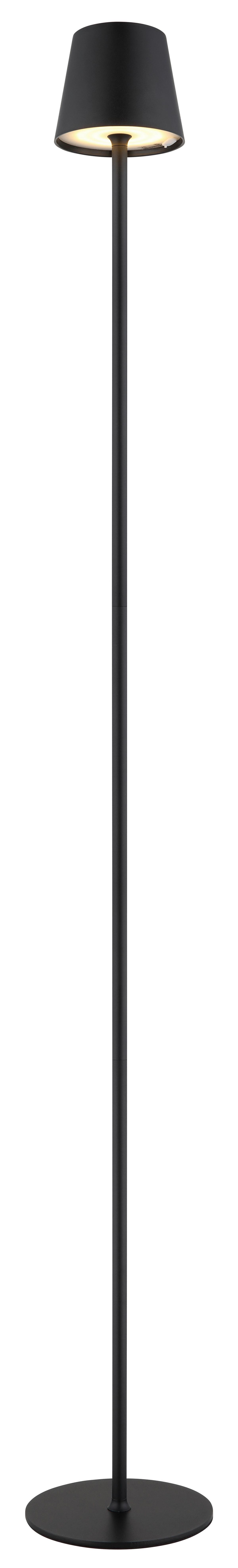 Akku-Stehleuchte 58438sg - Opal/Schwarz, Basics, Kunststoff/Textil (16/120cm) - Globo