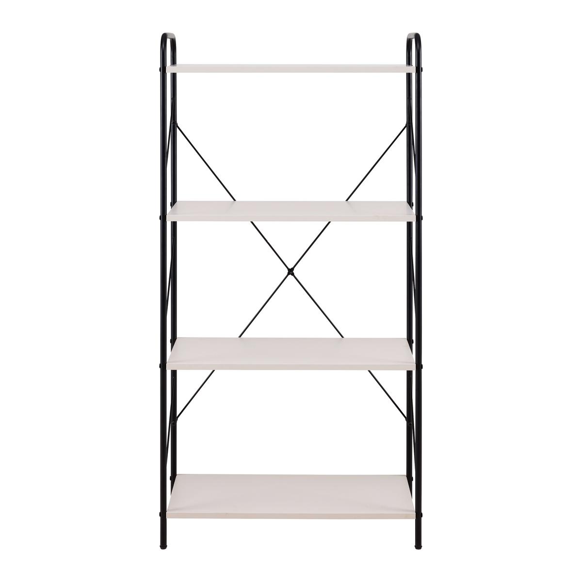 REGÁL TOM -EXKLUSIV- - čierna/kašmírová, Modern, kov/kompozitné drevo (63.2/125/30cm) - Mömax