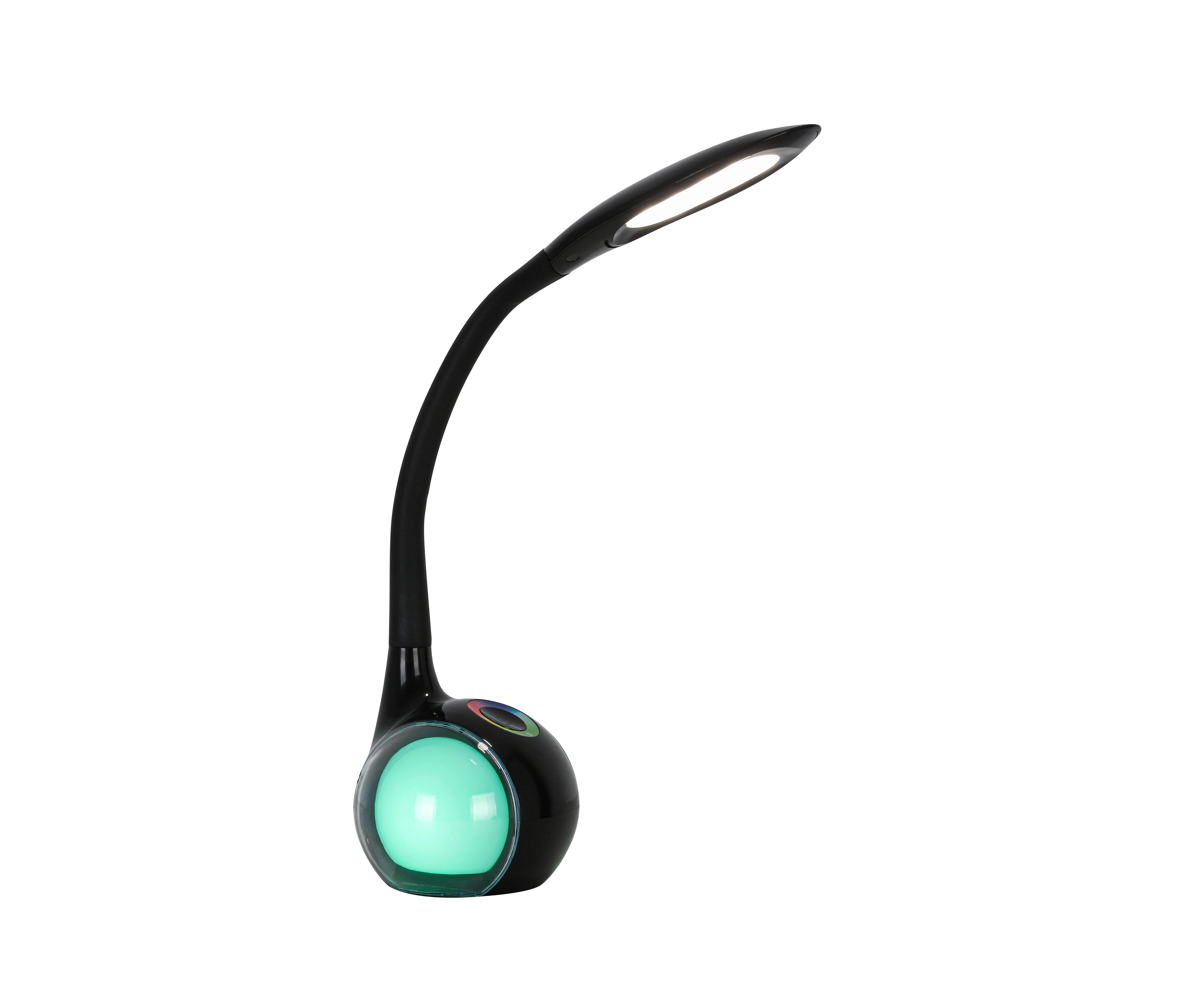 LED LAMPA NA PÍSACÍ STÔL NIHAT1 - priehľadné/čierna, Modern, kov/plast (max 30/13,5/max 53cm) - Mömax