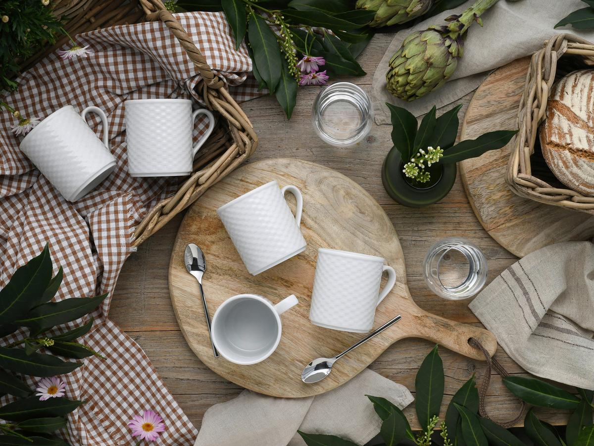 Kaffeebecherset Polo Porzellan, Weiß, 6-teilig - Weiß, Basics, Keramik (250ml) - Creatable