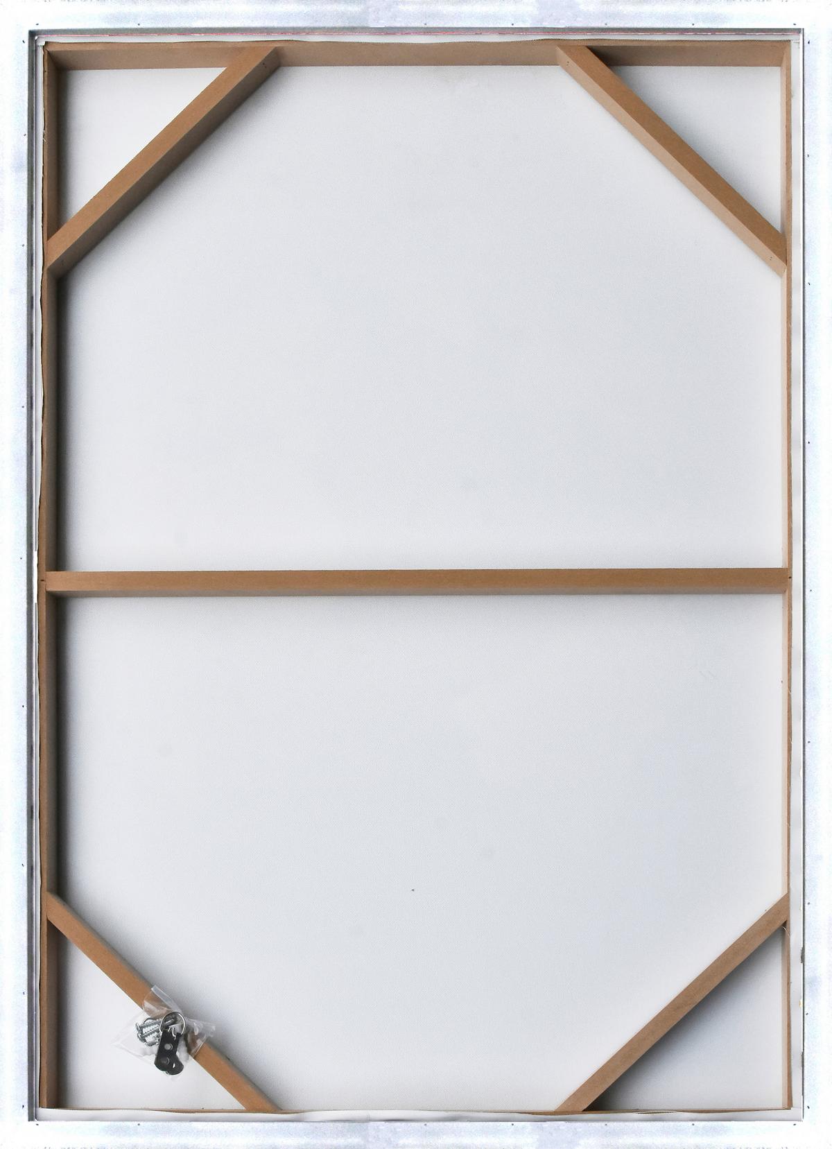 Obraz na plátně Denisa, ca. 60/90 cm - bílá/přírodní barvy, kompozitní dřevo/textil (60/90cm) - Premium Living