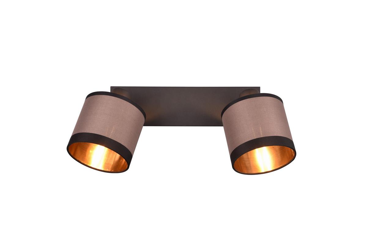 Strahler R81552041 Davos - Taupe/Goldfarben, KONVENTIONELL, Textil/Metall (38/21,5/16,5cm)