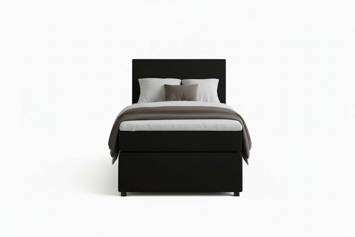 Boxspringbett Togo 90 90x200 Graphitfarben - Graphitfarben/Schwarz, MODERN, Holzwerkstoff/Textil (90/200cm) - MID.YOU