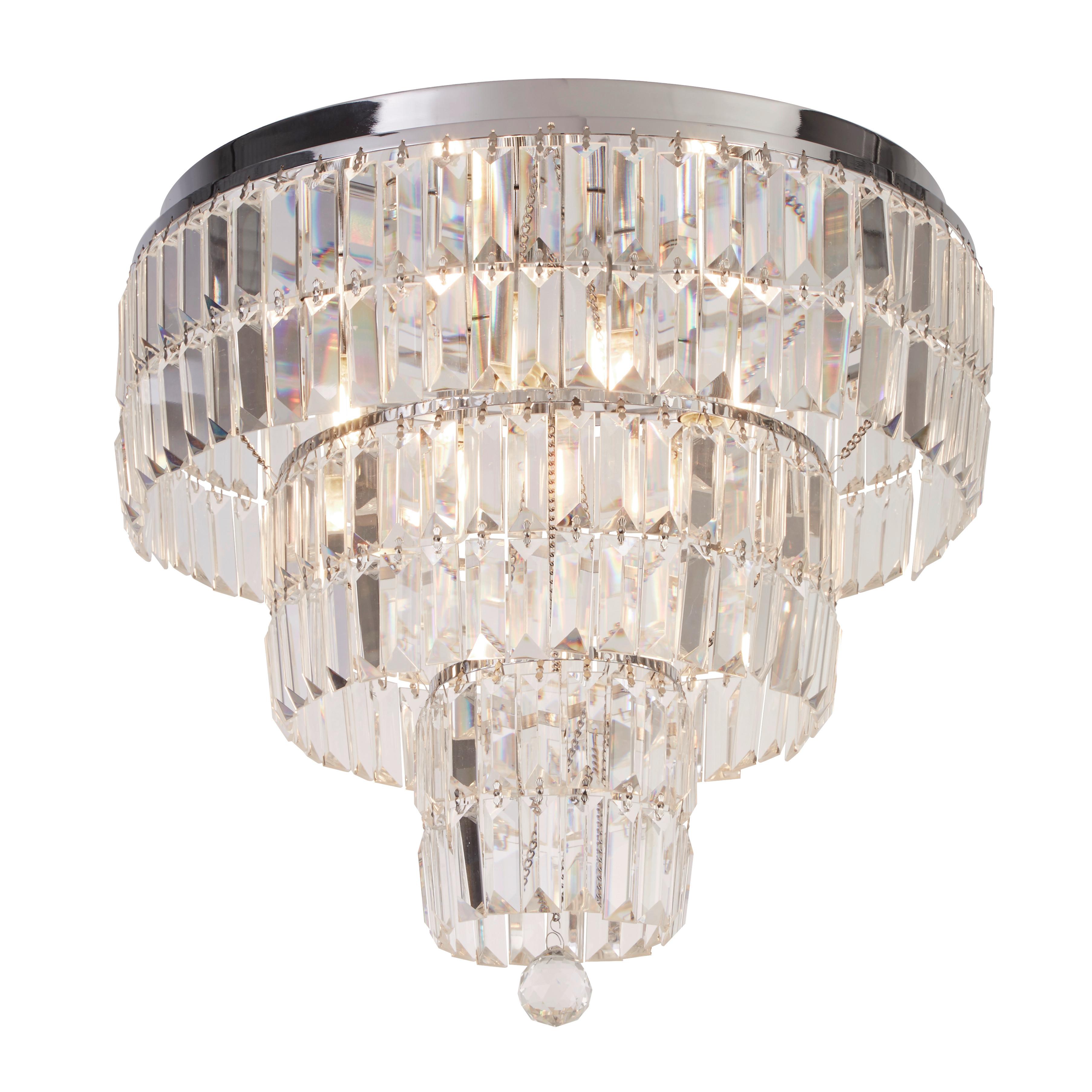 Badezimmer-deckenleuchte Empire 61321-6cc - Chromfarben, Design, Glas/Metall (50/45cm)
