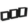 Wandregale Simple B: 30 Cm Schwarz 3-Teilig - Schwarz, MODERN, Holzwerkstoff/Kunststoff (30-27-24/30-27-24/12cm)