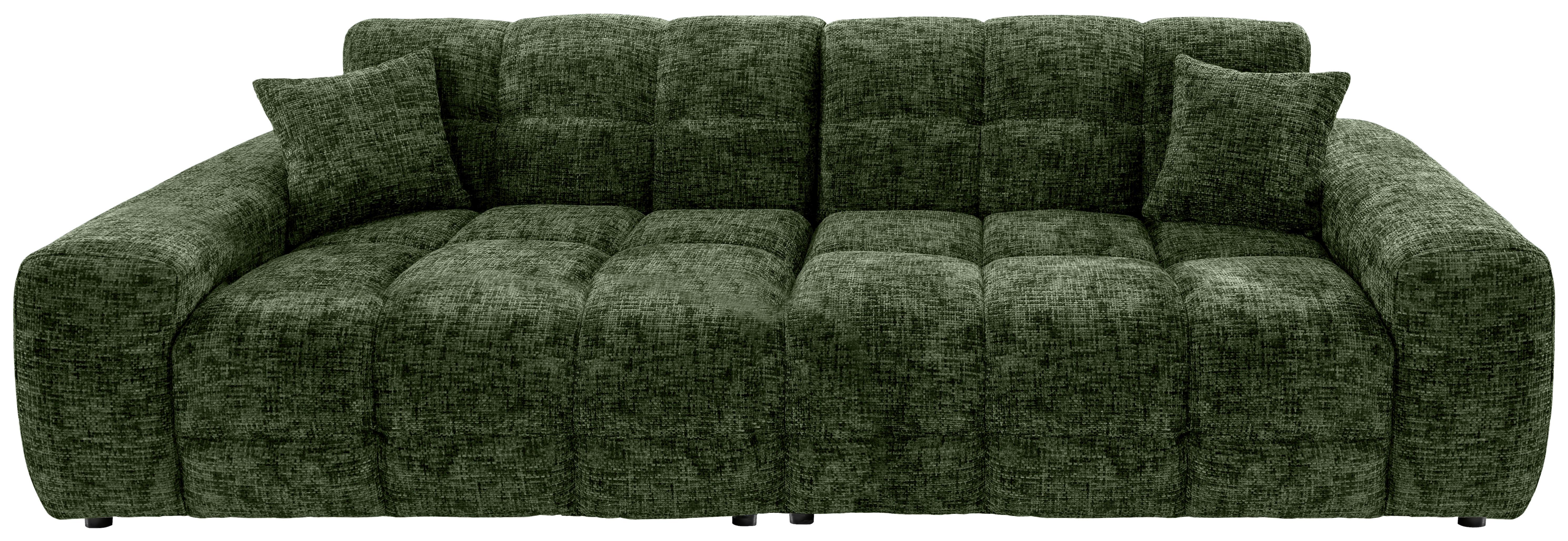 Viersitzer-Sofa Bosco, Dunkelgrün B: 300 cm - Waldgrün/Schwarz, MODERN, Textil (300/87/120cm) - Livetastic