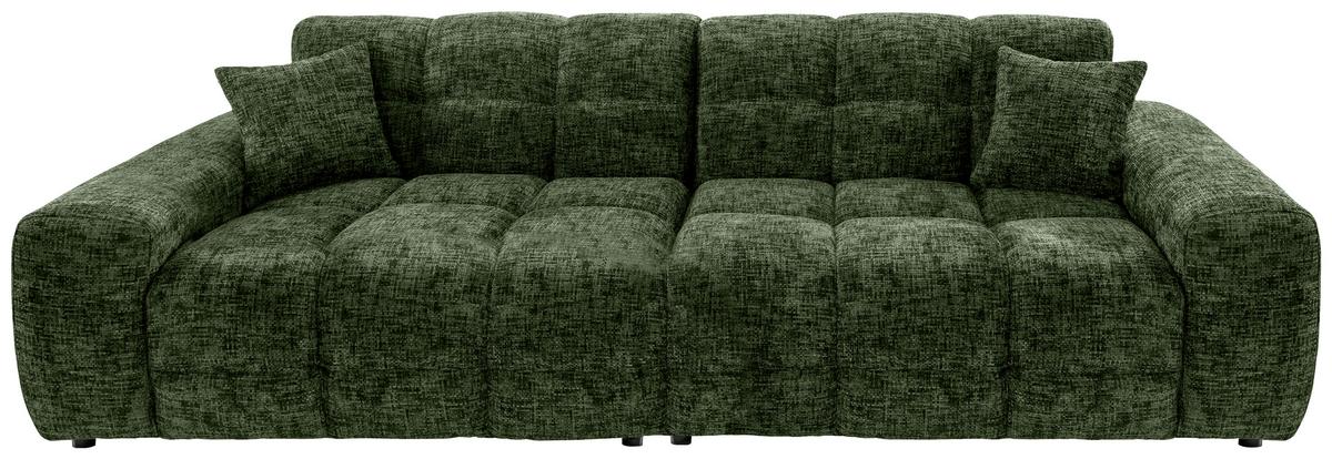 Viersitzer-Sofa Bosco, Dunkelgrün B: 300 cm - Waldgrün/Schwarz, MODERN, Textil (300/87/120cm) - Livetastic