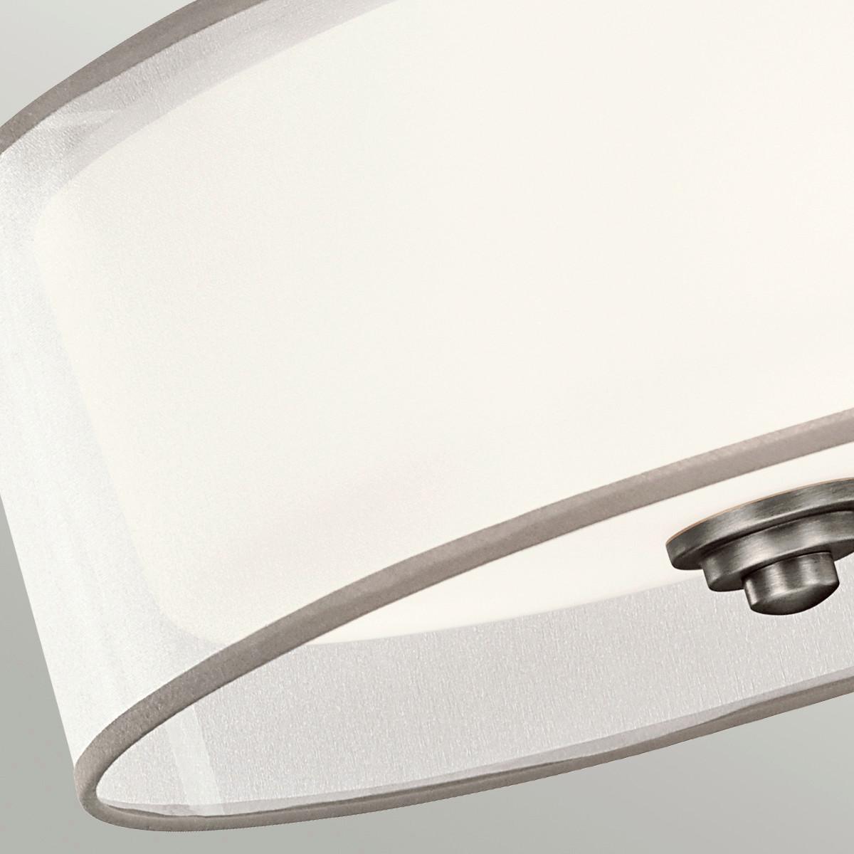 Deckenleuchte Kl-Lacey-Sf-Ap - Silberfarben, LIFESTYLE, Glas/Textil (38.1/27.8cm) - Elstead Lighting