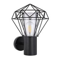 Venkovní svítidlo černá,  max. 15 Watt - černá/čiré, Basics, kov/plast (22,5/27,5/31cm)