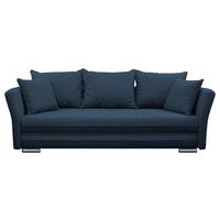 2-sitzer-sofa Mit Schlaffunkt. Modi Und Bettkasten Blau - Blau/Silberfarben, Design, Textil (235/83/106cm) - MID.YOU