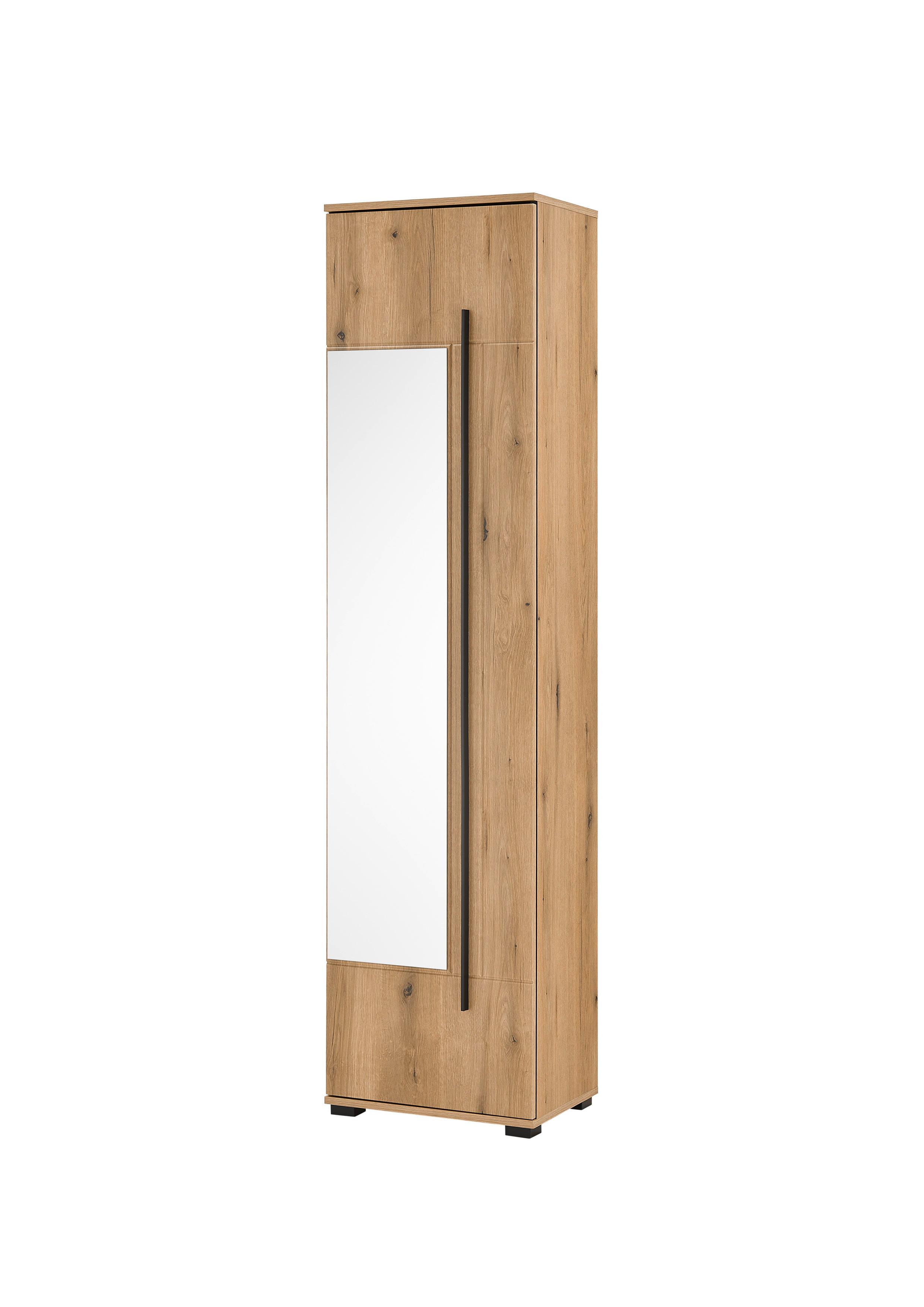 Mehrzweckschrank Cantara Eichefarben B: 50cm - Eichefarben/Schwarz, MODERN, Holzwerkstoff (50/201/39cm) - MID.YOU