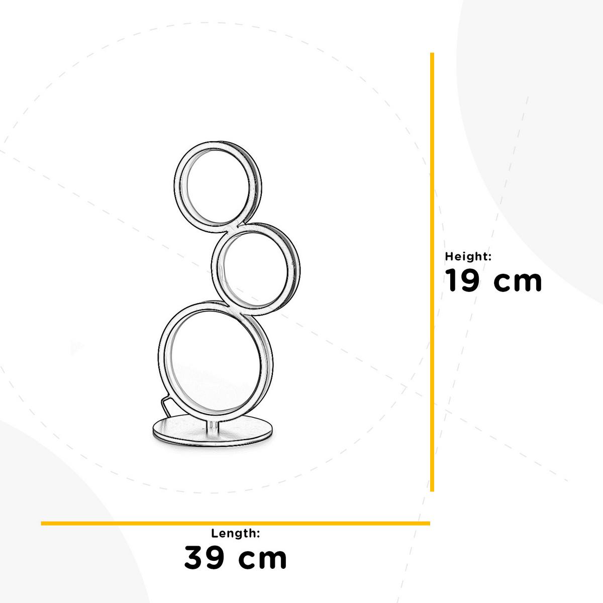 LED-Tischleuchte Schwarz D: 19 cm 17w - Schwarz, Design, Metall (19/39cm)