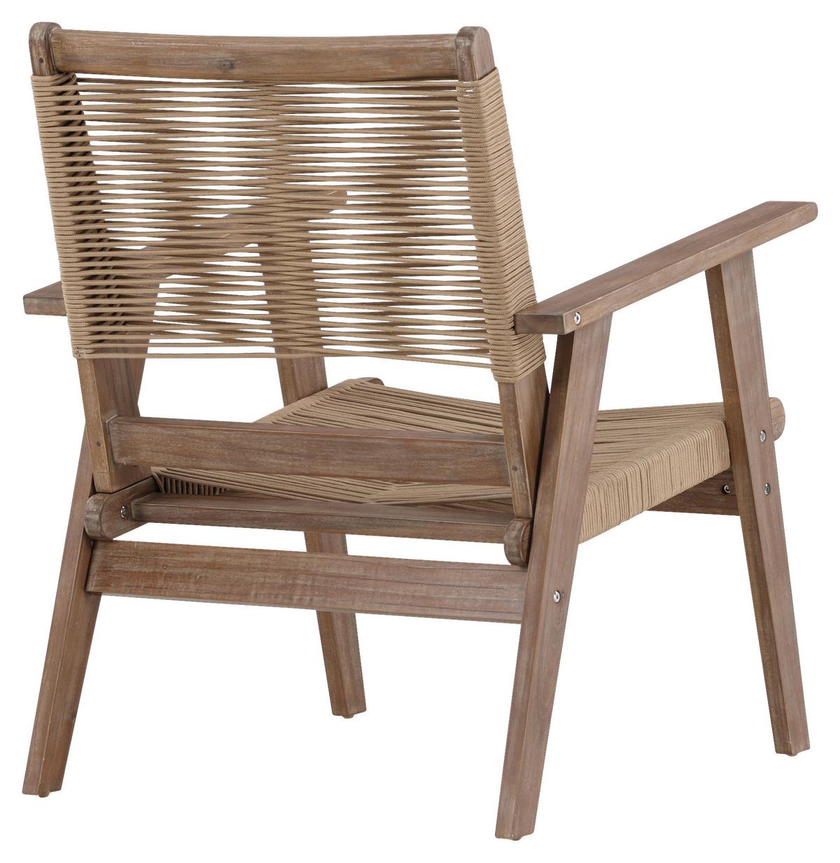 Loungesessel Peter Aus Akazienholz/textil - Braun, KONVENTIONELL, Holz/Textil (68/88/72cm) - Gardenson