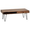 Couchtisch Holz Mit Stauraum Bagli, Sheesham/schwarz - Sheeshamfarben/Schwarz, Design, Holz/Metall (117/60/40cm) - MID.YOU