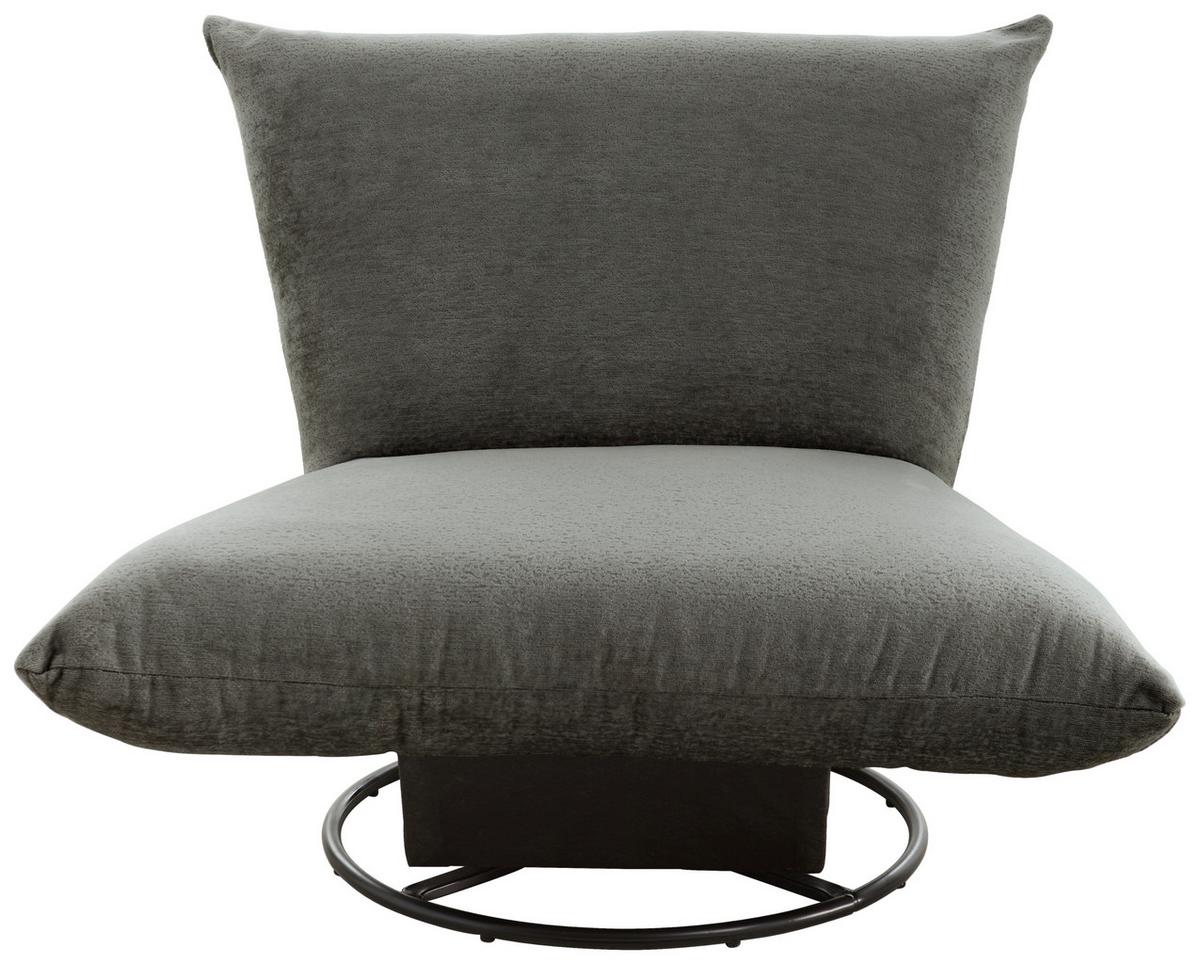 Relaxsessel Cremona Polyester Anthrazit - Anthrazit/Schwarz, Design, Textil (100/78/96cm) - Livetastic