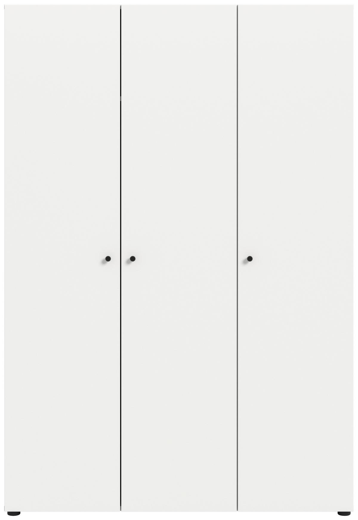 Drehtürenschrank Darwin, Weiß B: 120 Cm - Weiß, MODERN, Holzwerkstoff (120/176/51cm) - MID.YOU