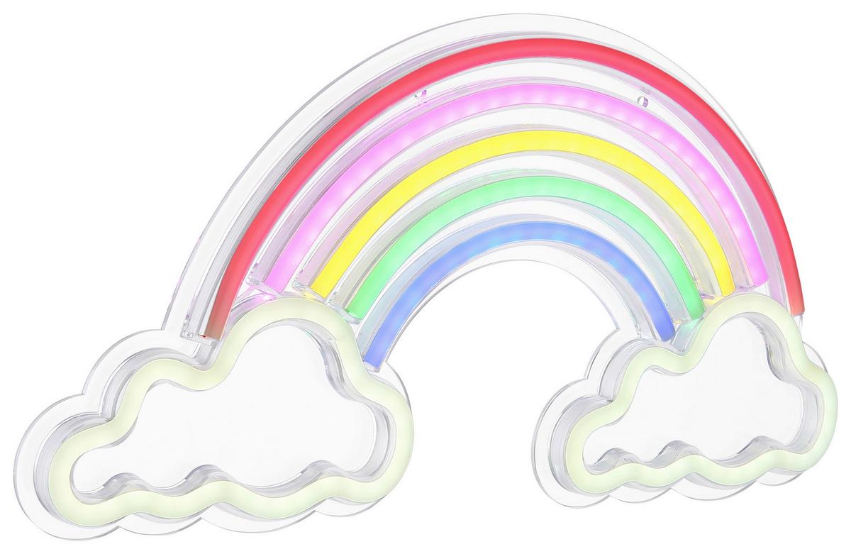 Kinderwandleuchte 1-flammig Mit Wippschalter - Klar/Weiß, Basics, Kunststoff (40/20/1,6cm) - Globo