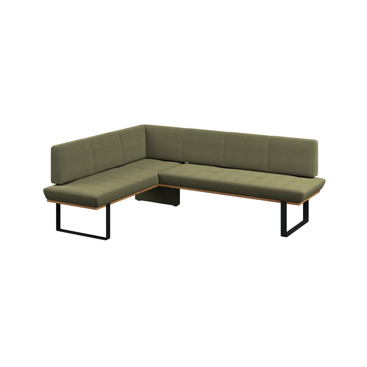 Eckbank Tristan Webstoff grün, S:175x225cm - Schwarz/Grün, MODERN, Holz/Textil (175/225cm) - James Wood
