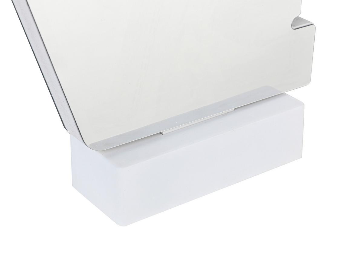 LED-Dekoleuchte Clementine - Chromfarben/Weiß, Basics, Kunststoff (18/4,6/26,9cm) - Luca Bessoni