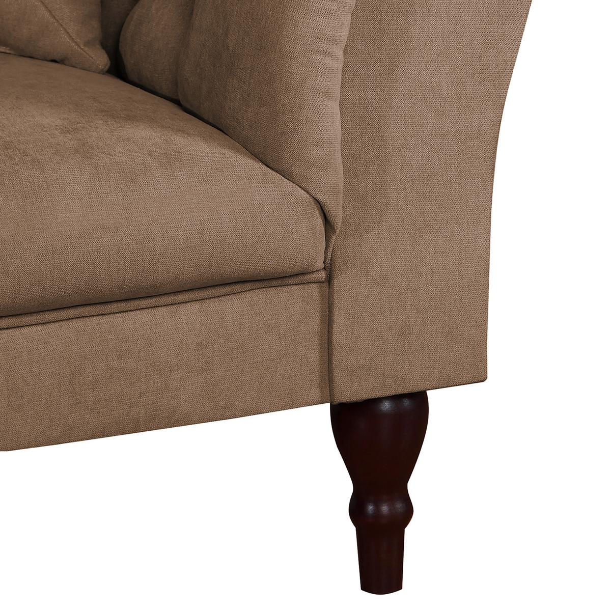 3-Sitzer-Sofa Preston Cappuccino B: 232 cm - Braun/Cappuccino, Design, Textil (232/79/97cm) - Livetastic