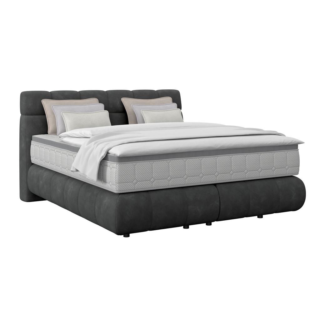 Boxspringbett Nobu Anthrazit, LF: 160x200 cm