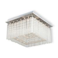 Deckenleuchte Ranya L: 36 Cm Mit Acrylglasbehang - Klar/Chromfarben, MODERN, Glas/Kunststoff (36/36/22,4cm) - Luca Bessoni