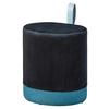 Hocker Osane Samt Blau/Schwarz Sitz Gepolstert H: 43 cm - Blau/Schwarz, KONVENTIONELL, Holzwerkstoff/Kunststoff (38/43/32,5cm) - MID.YOU