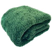 Měkká deka Teddy, 130/170cm, tmavě zelená - tmavě zelená, Moderní, textil (130/170cm) - Modern Living