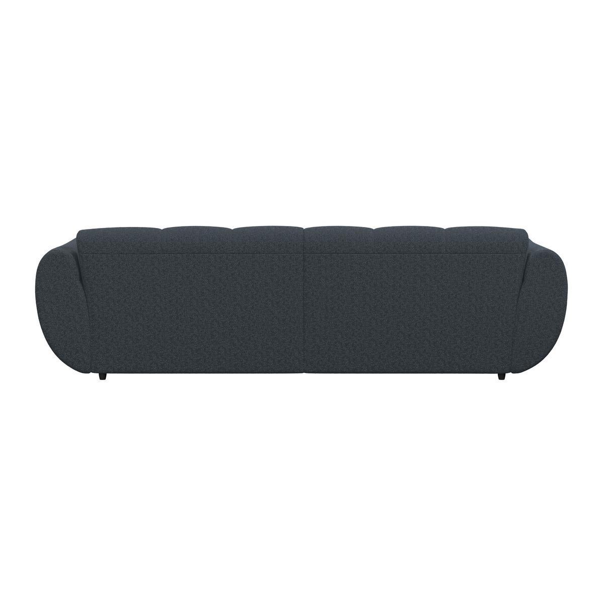 Ecksofa Panda Chenille dunkelblau, 178x280cm - Dunkelgrün/Schwarz, Trend, Textil (178/280cm)