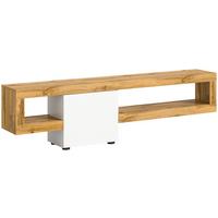 Lowboard Samba Weiß, Eiche Dekor B: 190 Cm - Eichefarben/Schwarz, Design, Holzwerkstoff (190/51/30cm) - MID.YOU
