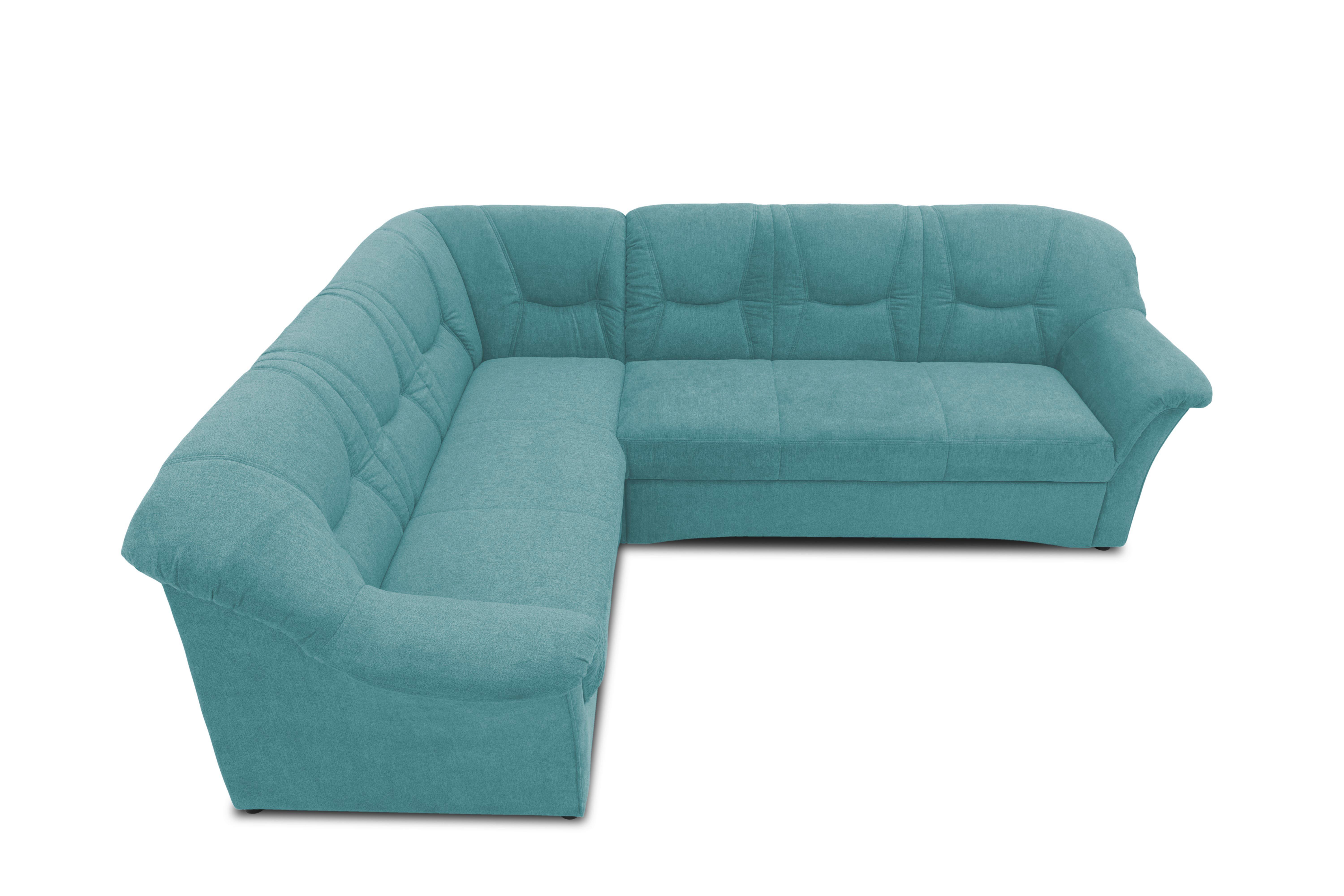 Ecksofa Sarafina Petrol S: 190x240 Cm - Petrol/Schwarz, KONVENTIONELL, Textil (190/240cm) - MID.YOU