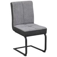 Schwingstuhl Pag - Hellgrau/Schwarz, KONVENTIONELL, Textil/Metall (49/91/60cm) - MID.YOU