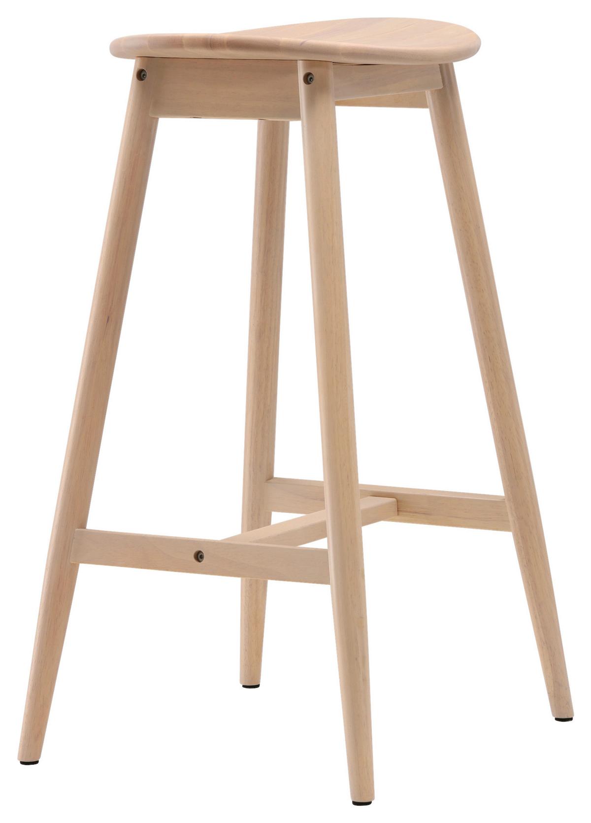 Barhocker Orust - Beige, Design, Holz (43,5/76,5/37cm) - Livetastic
