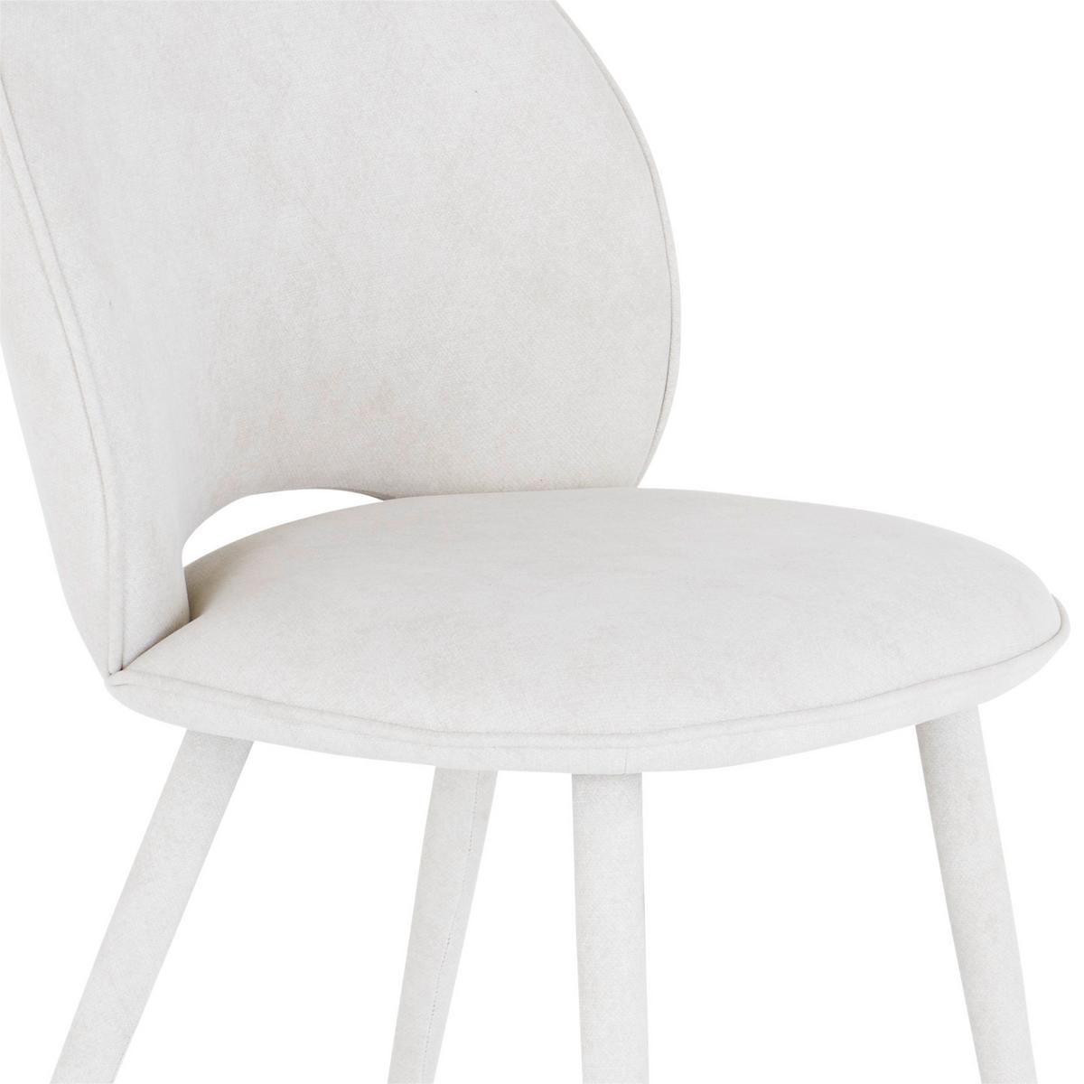 Stuhl Lavik - Beige, MODERN, Holz/Textil (50/87/58,5cm) - Livetastic