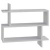Wandboard Paralel Regal - Weiß, Design, Holzwerkstoff (70/65/22cm) - Livetastic