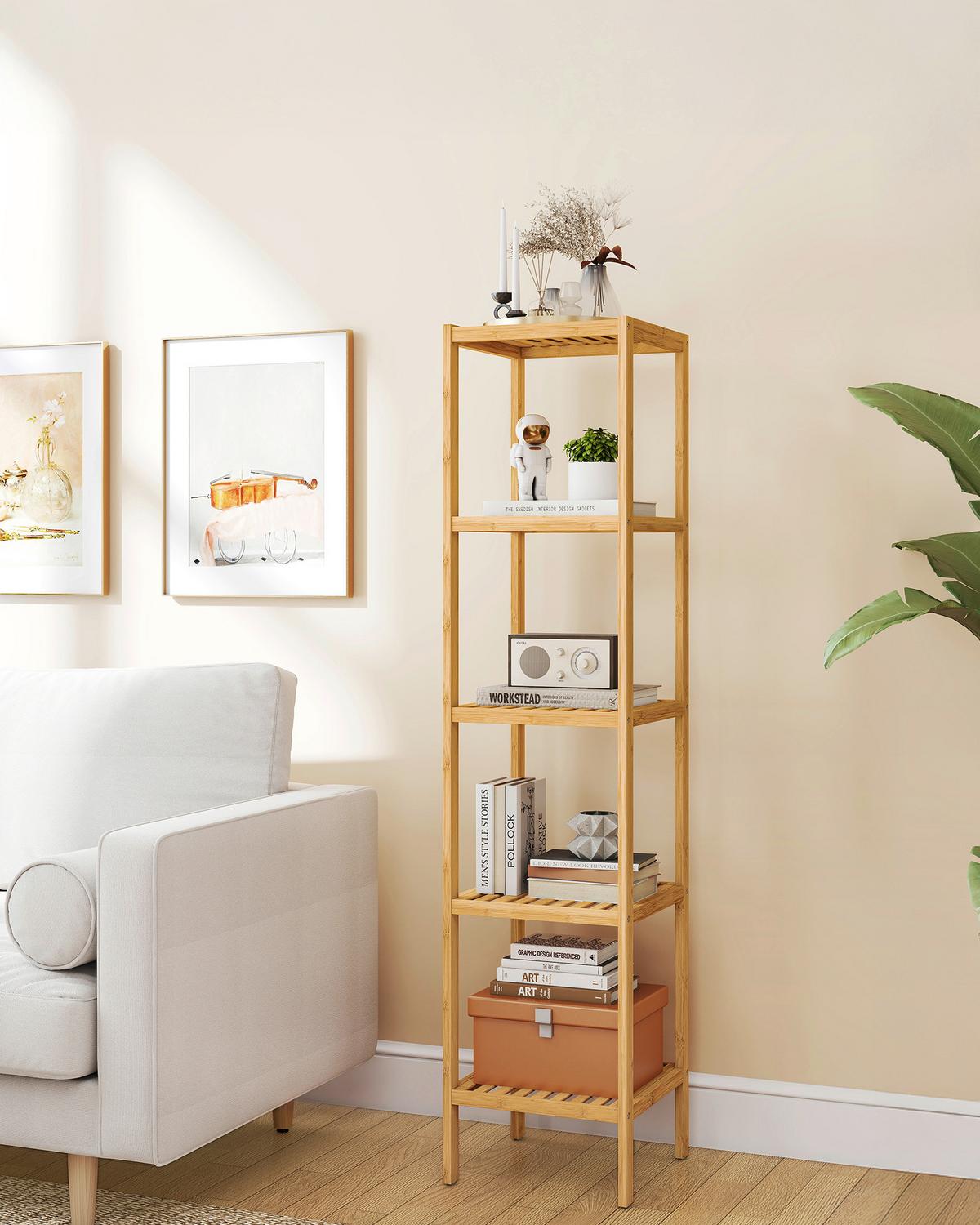 Badezimmerregal Naturfarben B: 33 Cm - Naturfarben, Basics, Naturmaterialien (33/146/33cm)