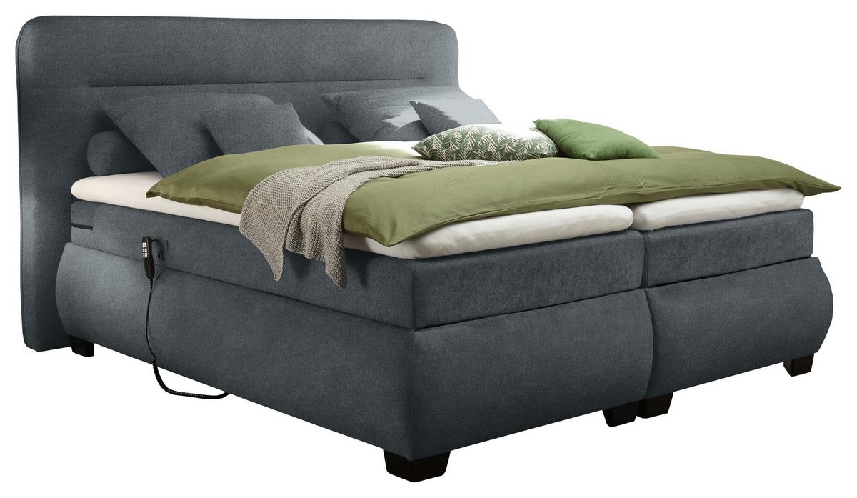 Polohovateľná posteľ boxspring Evolution 3 160x200cm antracit - čierna/antracitová, Konventionell, textil/plast (160/200cm) - MID.YOU