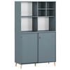 Aktenschrank Set U1000r+u1000st+regal - Petrol, MODERN, Holzwerkstoff (100,1/174,2/41cm) - MID.YOU