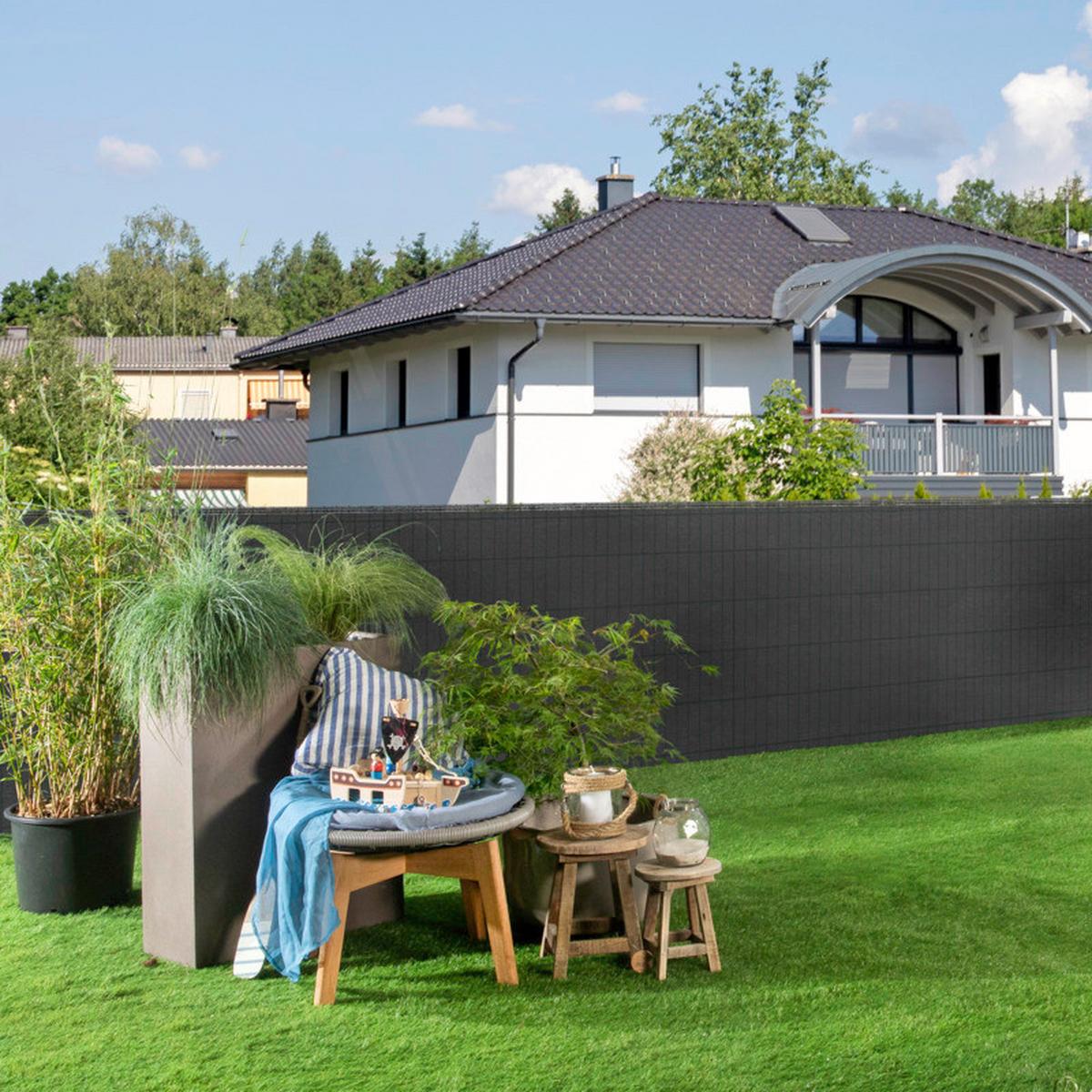 Sichtschutz Zaunblende Screenex Classic - Anthrazit, Basics, Kunststoff (500/100cm) - Windhager
