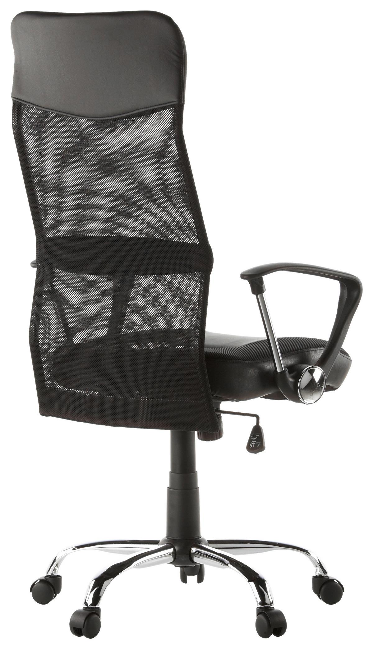 Drehstuhl Arton 20 Schwarz - Chromfarben/Schwarz, MODERN, Kunststoff/Textil (60/122/52cm) - MID.YOU
