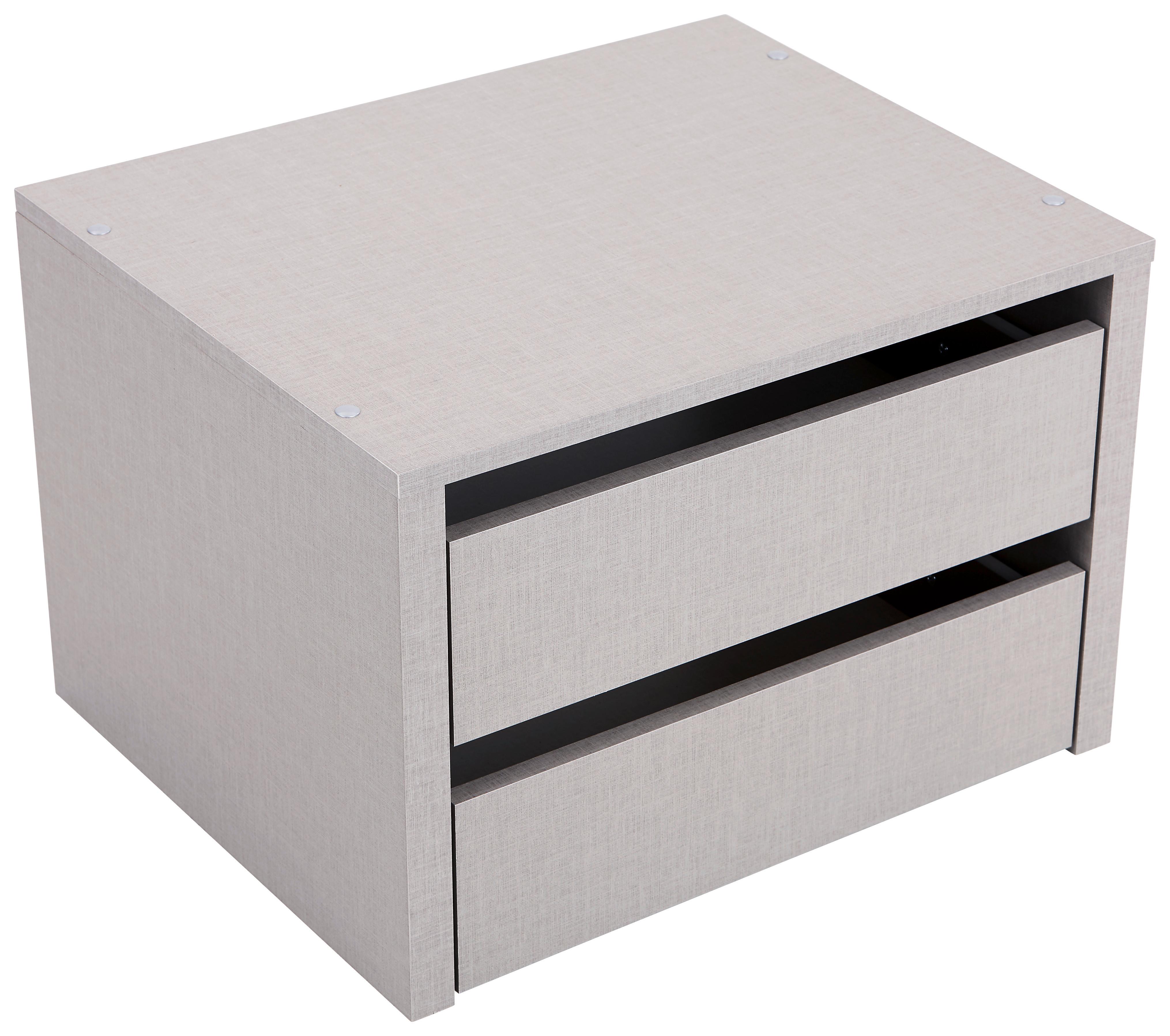 Schubkasteneinsatz B: 88 Cm Leinenoptik 2 Laden - Grau, MODERN, Holzwerkstoff (60/39/45cm)
