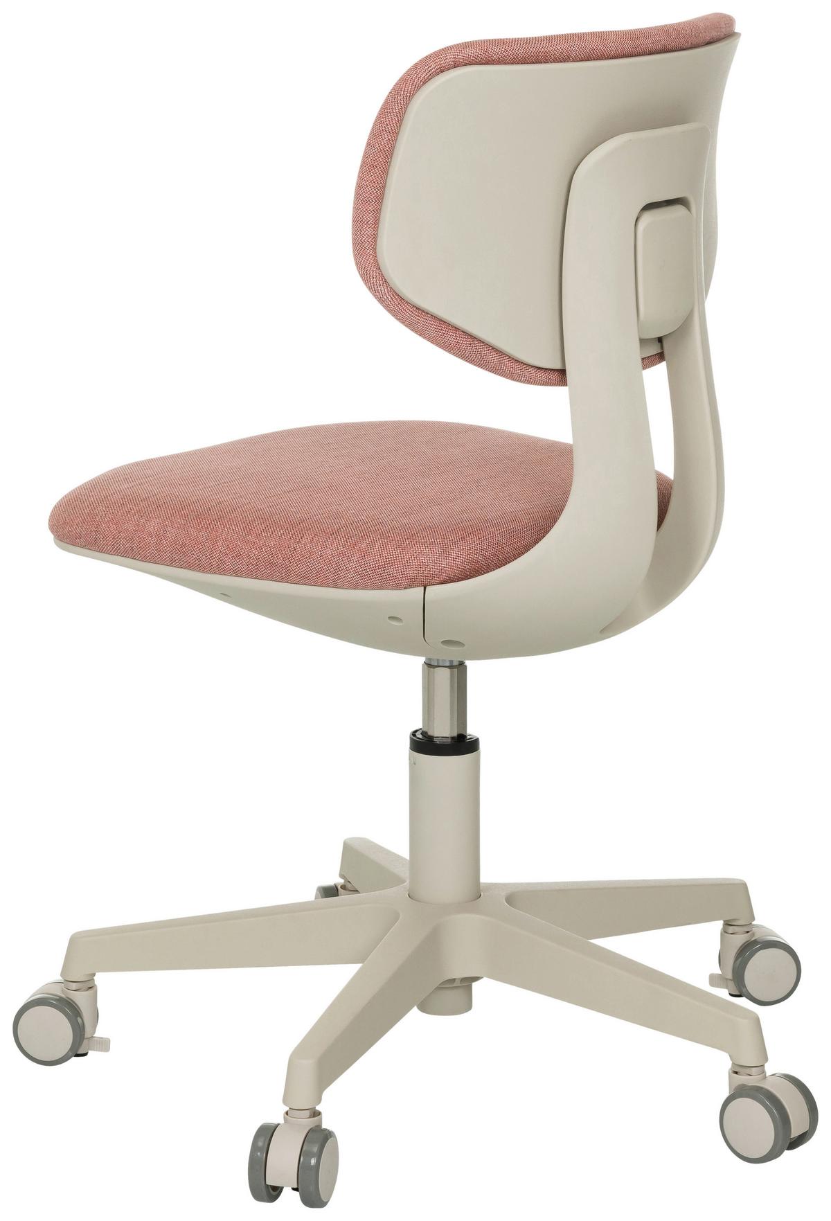 Jugenddrehstuhl Kiddy Classic Rosa B: 52 cm - Creme/Rosa, MODERN, Kunststoff/Textil (52/70 - 79/52cm) - MID.YOU