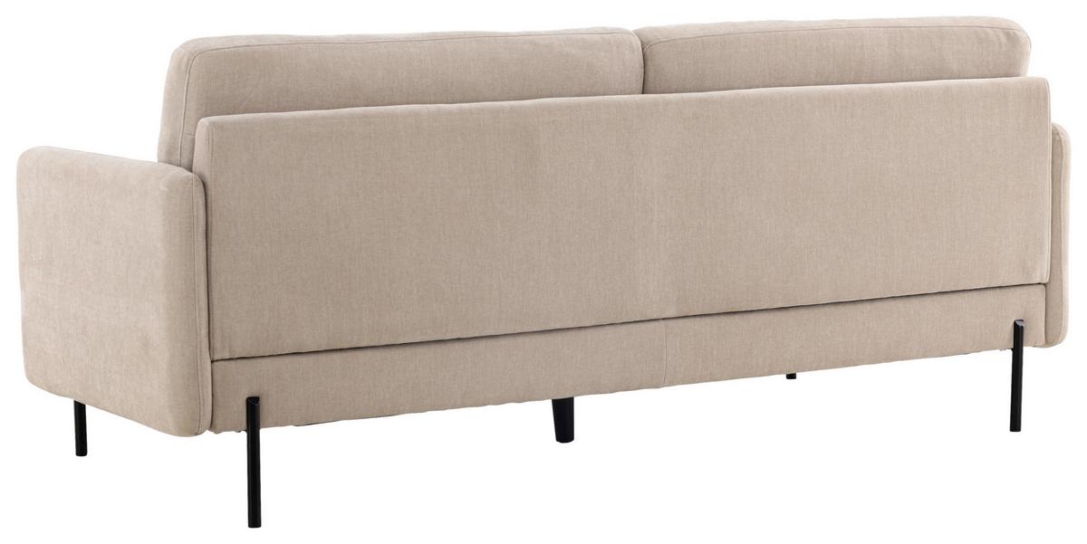 2-sitzer-sofa Antibes - Beige/Schwarz, Design, Textil/Metall (209.5/86/87cm) - Livetastic
