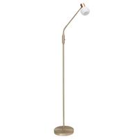 Stehlampe Philo Messingfarben/Weiß - Messingfarben/Weiß, Basics, Glas/Metall (140/22,5/60cm) - Brilliant