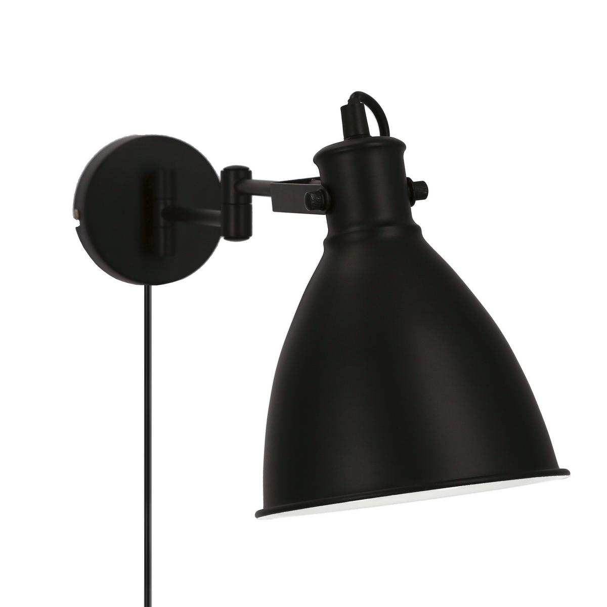 Wandleuchte 21-85238 - Schwarz, Basics, Metall (16/45,6/18,5cm)
