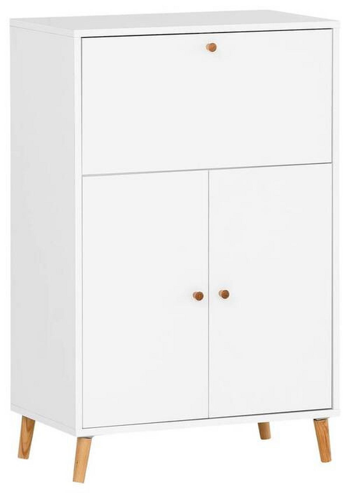 Sekretär Serie 500 Weiß B: 65,2 Cm - Weiß, MODERN, Holzwerkstoff (65,2/101,7/39cm) - MID.YOU